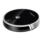 Robot aspirateur laveur Liectroux C30B noir vu de trois quarts sur fond blanc