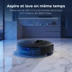 Le Liectroux N7S-U aspire et lave un sol en marbre