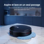 Le Liectroux V3S Pro aspire et lave un sol en marbre