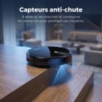 Capteurs anti-chute du Liectroux V3S Pro au bord d'une marche