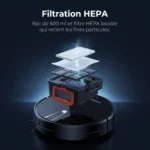 Bac à poussière de 600 ml et filtre HEPA du Liectroux V3S Pro